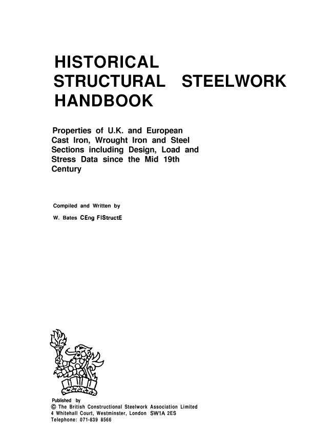 BCSA Publication 11/84, Historical Structural Steelwork Handbook